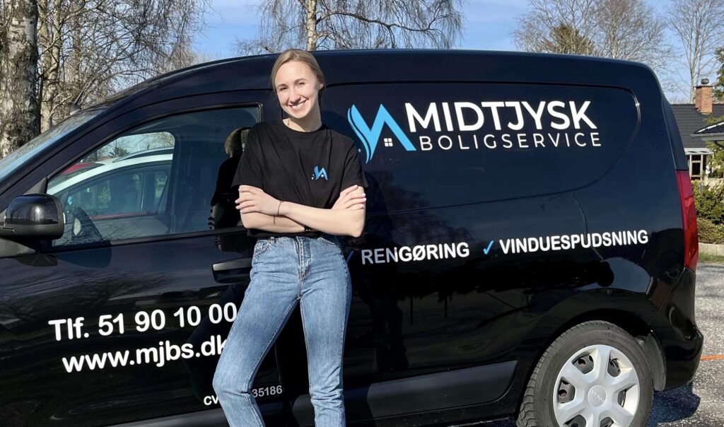 En af rengøringsfirmaets loyale medarbejder.